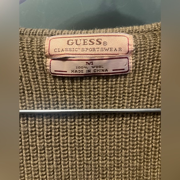 Guess sportswear Vintage 90’s vest size medium 100% Wool - Picture 2 of 9